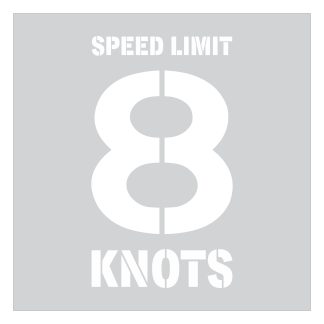 Speed Limit 8 Knots Stencil