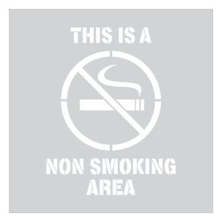 Non Smoking Area Symbol Stencil