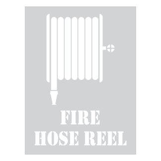 Fire Hose Reel Symbol Stencil