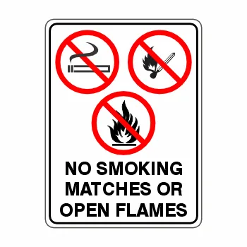 No Smoking Matches Or Open Flames