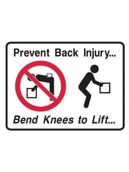 Prevent Back Injury - Bend Knees To Lift V2