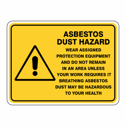 Warning_Asbestos Dust Hazard