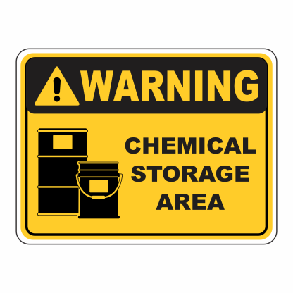 Warning Chemical Storage