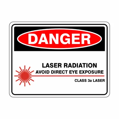 Danger Class 3A Laser - Laser Radiation Avoid Direct Eye Exposure