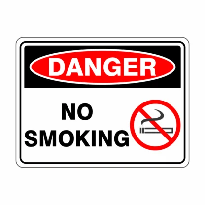 Danger No Smoking + Symbol