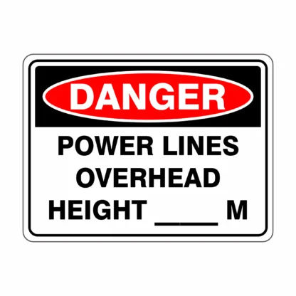 Danger Power Lines Overhead