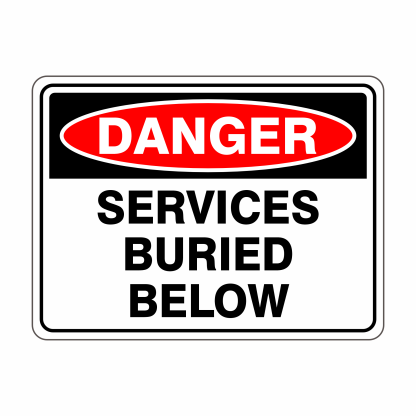 Danger Services Buried Below