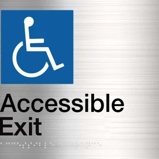 Accessible Exit Braille Sign