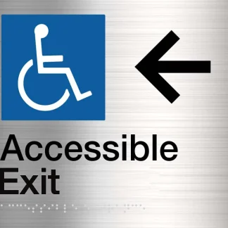 Accessible Exit Sign Left Arrow