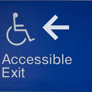 Accessible Exit Sign Left Arrow