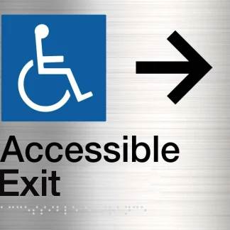Accessible Exit Sign - Right Arrow
