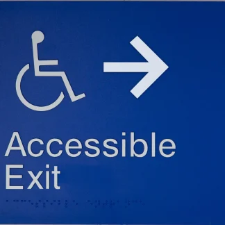 Accessible Exit Sign Right Arrow