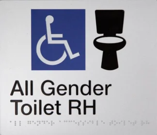 All Gender Toilet RH Sign
