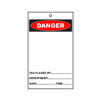 Lockout Tags Blank Danger