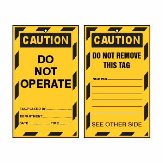 Caution - Do Not Operate