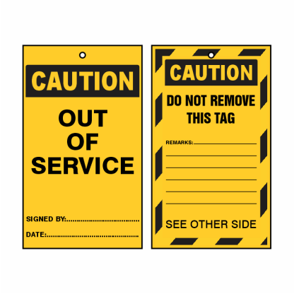 Lockout Tags Caution Out Of Service