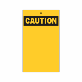 Blank Lockout Tag (Caution)