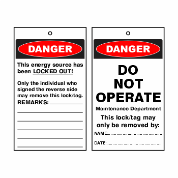 Lockout Tags_ Danger Do Not Operate Maintenance