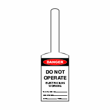 Danger - Do Not Operate - Electricians Working (Self-Locking)