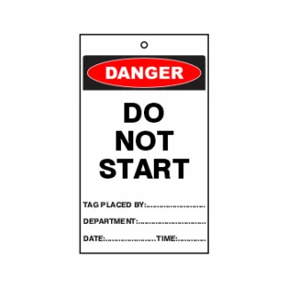 Lockout Tags Danger Do Not Start