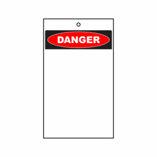 Blank Lockout Tag (Danger)