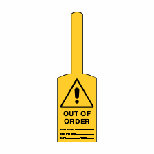 Warning - Out Of Order (Self-Locking)