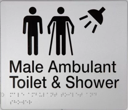 Male Ambulant Toilet & Shower Sign