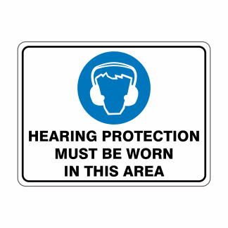 Hearing Protection Must Be Worn In This Area - Landscape