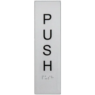 Braille Push Sign Vertical