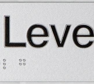 Braille Exit Sign Ground Level EG-Silver (Braille)