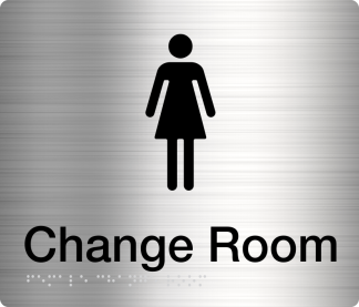 Female Change Room Stainless Steel (Braille)