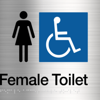 Female Disabled Toilet Stainless Steel (Braille)
