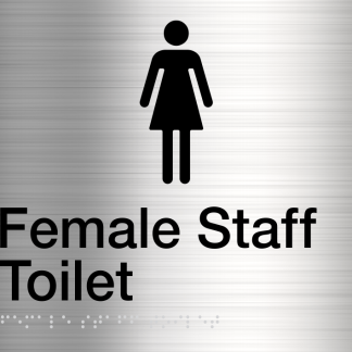 Female Staff Toilet Stainless Steel (Braille)