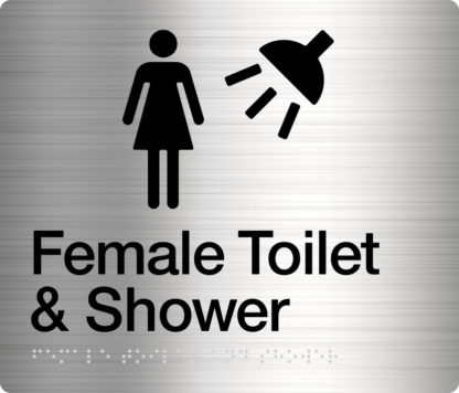 Female Toilet & Shower Stainless Steel (Braille)