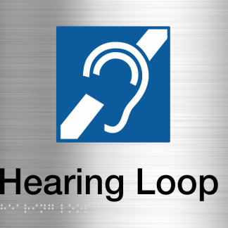 Hearing Loop Stainless Steel (Braille)