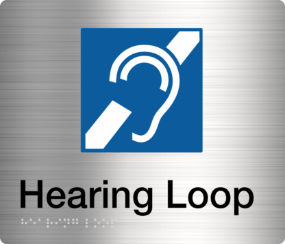 Hearing Loop Stainless Steel (Braille)
