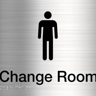 Male Change Room Stainless Steel (Braille)