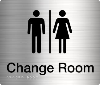 Male Female Change Room Stainless Steel (Braille)