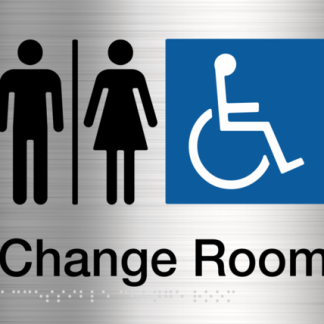 Male Female Disabled Change Room Stainless Steel (Braille)