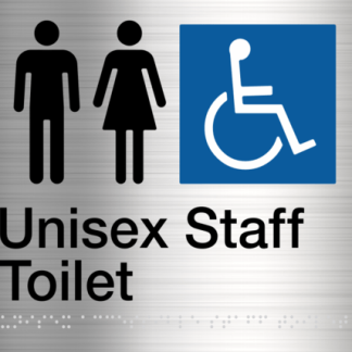 Male Female Disabled Staff Toilet Stainless Steel (Braille)
