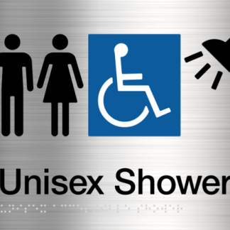 Male Female Disabled Shower Stainless Steel (Braille)