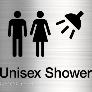 Male Female Shower Stainless Steel (Braille)