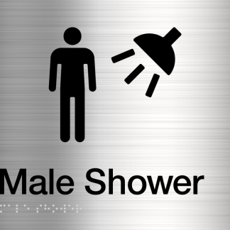 Male Shower Stainless Steel (Braille)