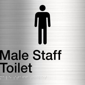 Male Staff Toilet Stainless Steel (Braille)