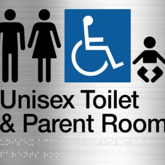 Male Female Disabled Toilet & Parent Room Stainless Steel (Braille)