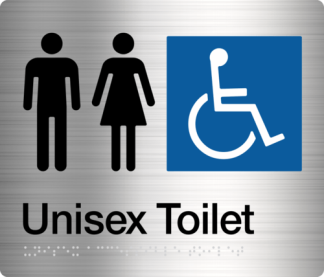 Male Female Disabled Toilet Stainless Steel (Braille)