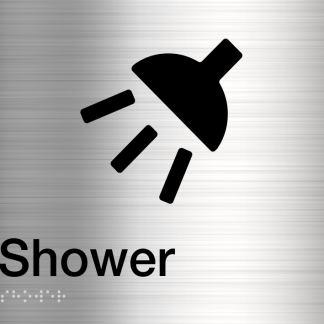 Shower Stainless Steel (Braille)
