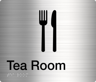 Tea Room Stainless Steel (Braille)