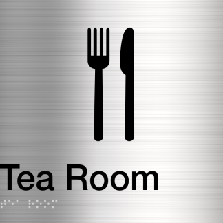 Tea Room Stainless Steel (Braille)