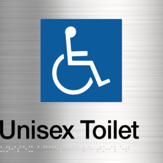 Unisex Disabled Toilet Stainless Steel (Braille)